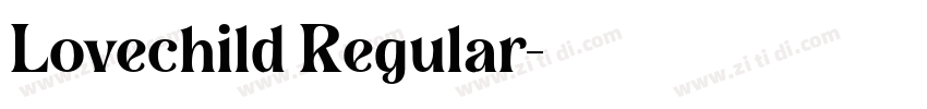 Lovechild Regular字体转换 Lovechild Regular字体转换